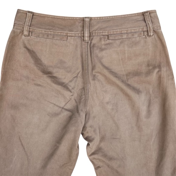 J. Crew City Fit Wide Leg Chinos Khaki Tan Size 12 Cuffed - Picture 7 of 12